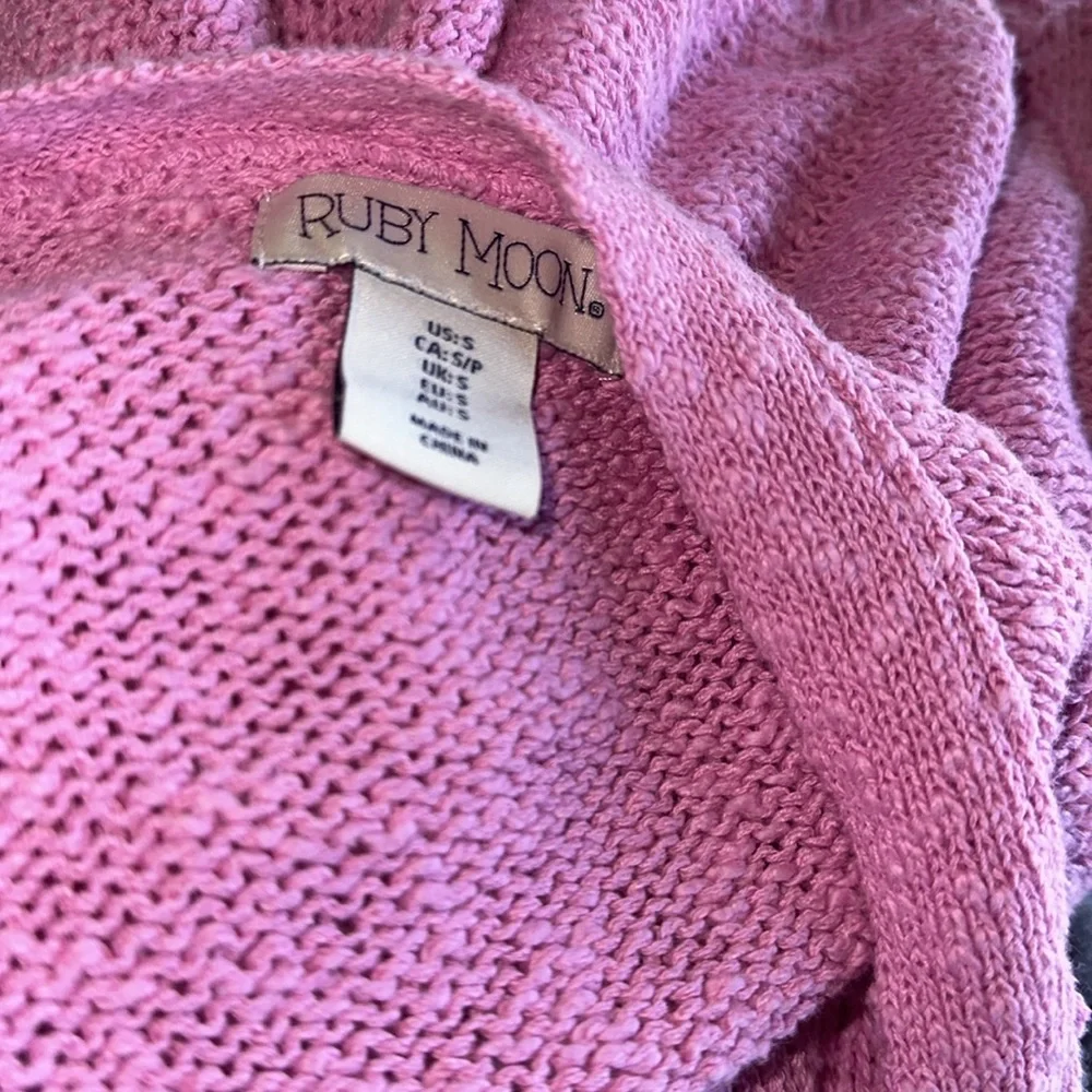 NWT RUBY MOON. COTTON SLOUCHY BOXY DROP SHOULDER CARDIGAN SWEATER Oversize - Picture 8 of 9